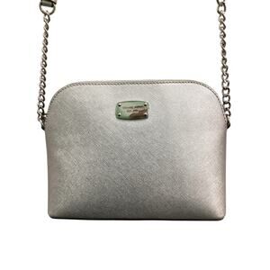 Michael Kors Purse Women’s One Size Crossbody Saffiano Leather Dust Bag Silver